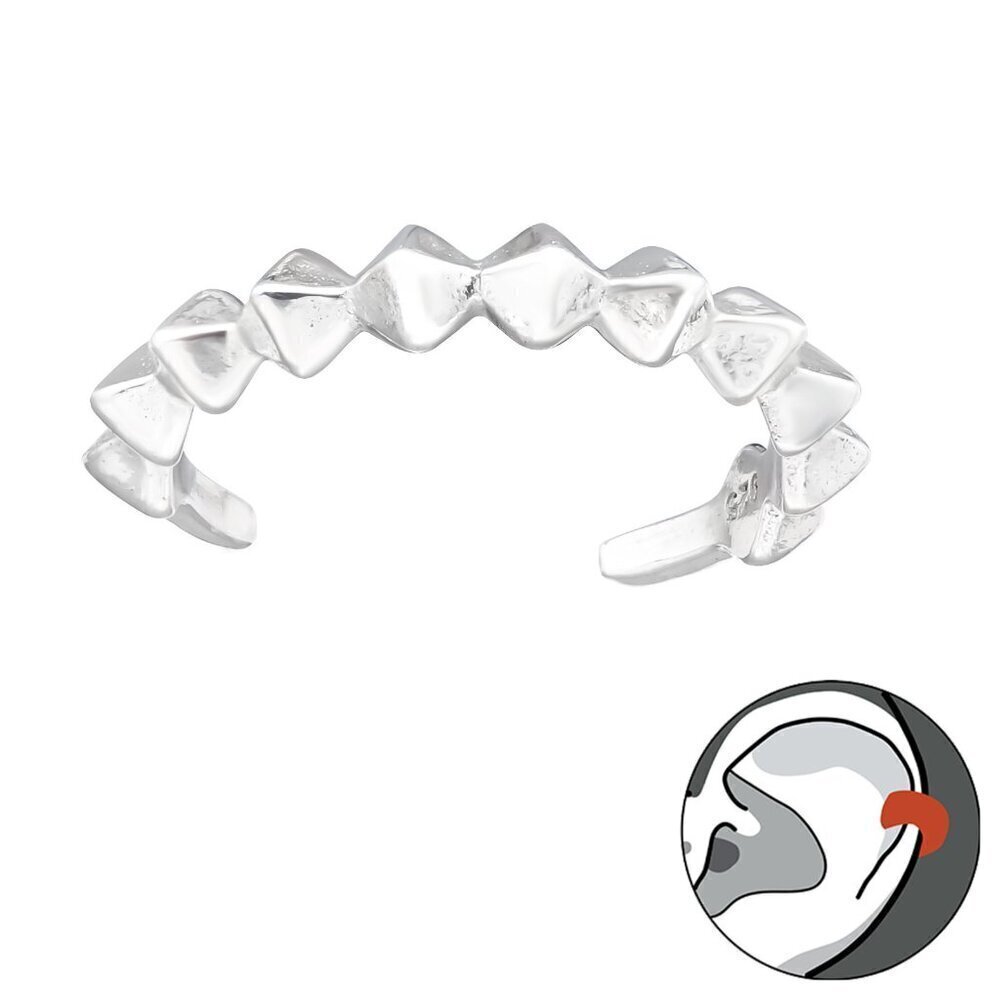 Sterling Silver Spike Ear Cuff – Edgy No Piercing Cartilage Wrap
